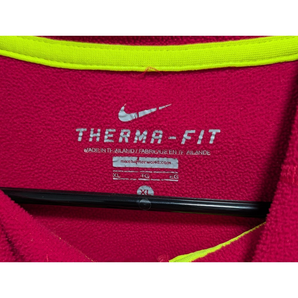Womens Nike Therma Fit Pink Fleece Full Zip Up Long Sleeve Hoodie Sweatshirt XL - Picture 3 of 4